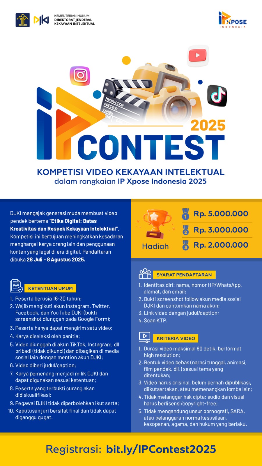 Gambar untuk agenda Kompetisi Video Kekayaan Intelektual